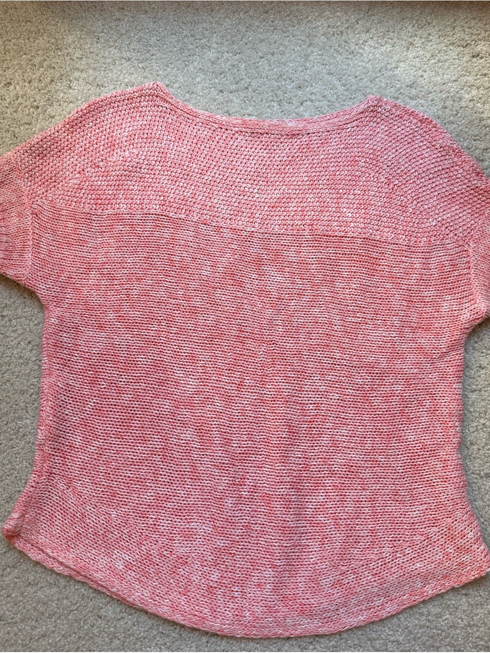 Tommy Bahama Coral Pink Knit Scoop-Neck Sweater